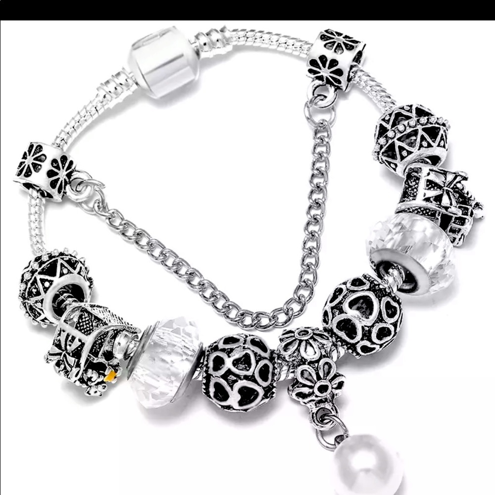 New 925 Sterling Silver Charm Bracelet